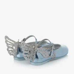 Sophia Webster Mini Girls Blue Leather Heavenly Shoes Online