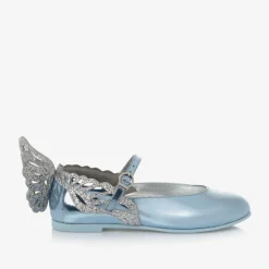 Sophia Webster Mini Girls Blue Leather Heavenly Shoes Online