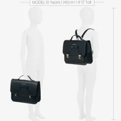 Monnalisa Girls Blue Leather Satchel (34cm) Sale