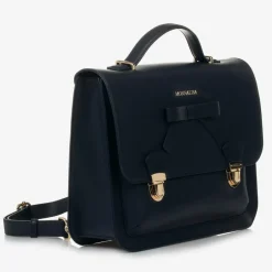 Monnalisa Girls Blue Leather Satchel (34cm) Sale