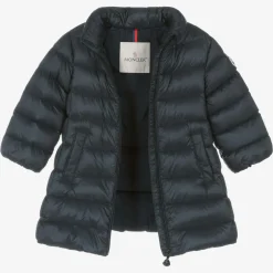 Moncler Enfant Girls Blue Majeure Down Puffer Coat