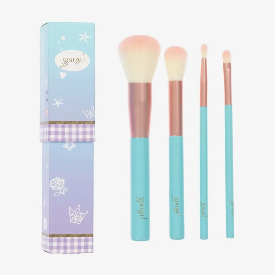 Souza Girls Blue Make Up Brush Set Clearance