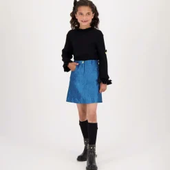 Angels Face Girls Blue Metallic Jacquard Skirt ElectricBlue New