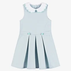 Beatrice amp; George Girls Blue Milano Cotton Jersey Dress Sale