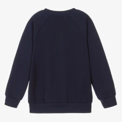 Mini Rodini Girls Blue Organic Cotton Bow Sweatshirt Sale