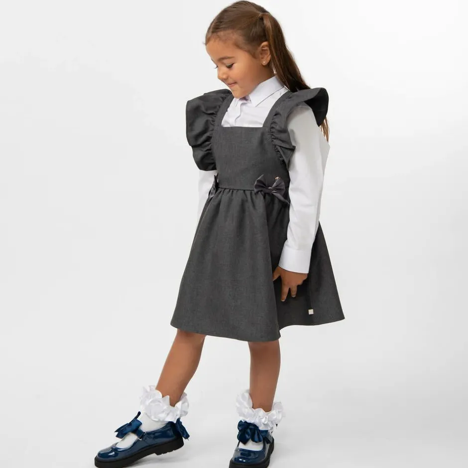 Caramelo Kids Girls Blue Patent Bow Shoes Sale