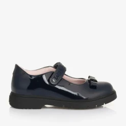 Lelli Kelly Girls Blue Patent Leather Bow Shoes