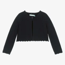 Abel amp; Lula Girls Blue Plush Collar Cardigan Best