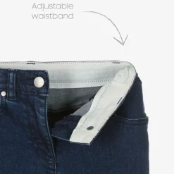 Stella McCartney Kids Girls Blue Pom-Pom Denim Jeans Discount