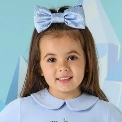 A Dee Girls Blue Satin Bow Hair Clip (13cm) Discount