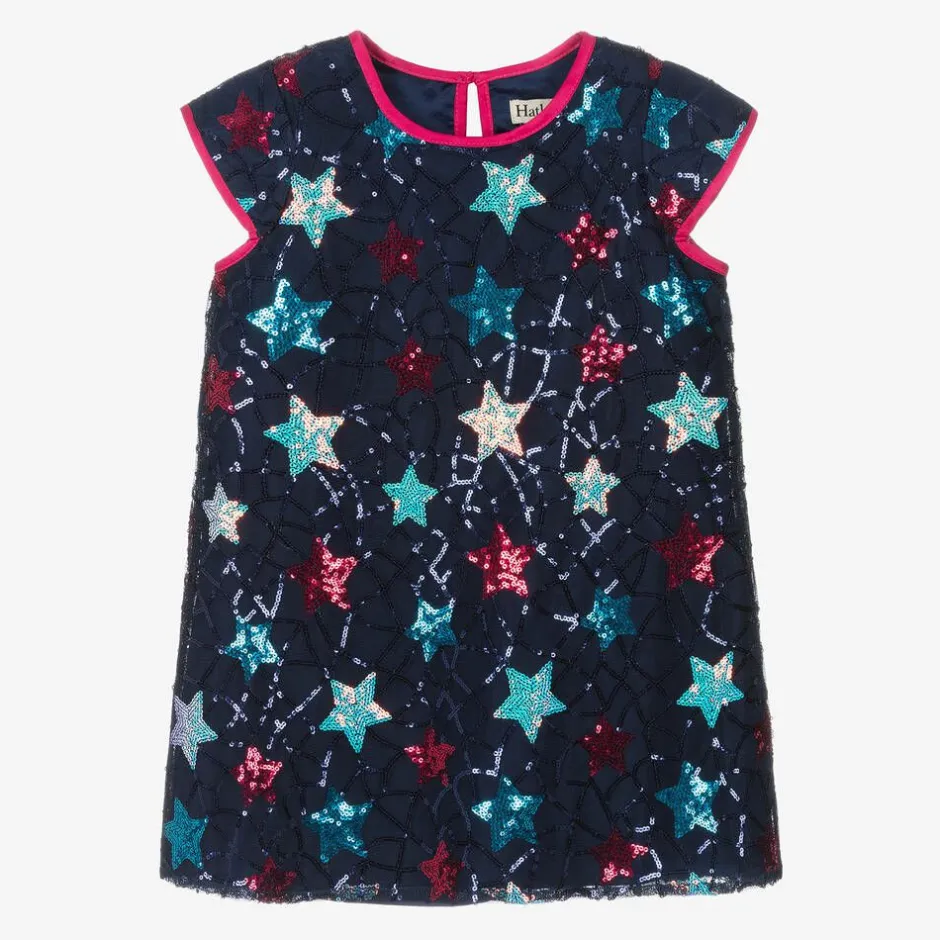 Hatley Girls Blue Sequin Star Tulle Dress Sale
