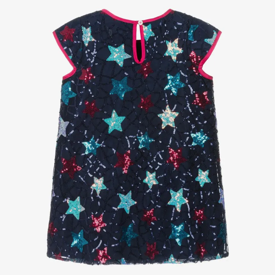 Hatley Girls Blue Sequin Star Tulle Dress Sale
