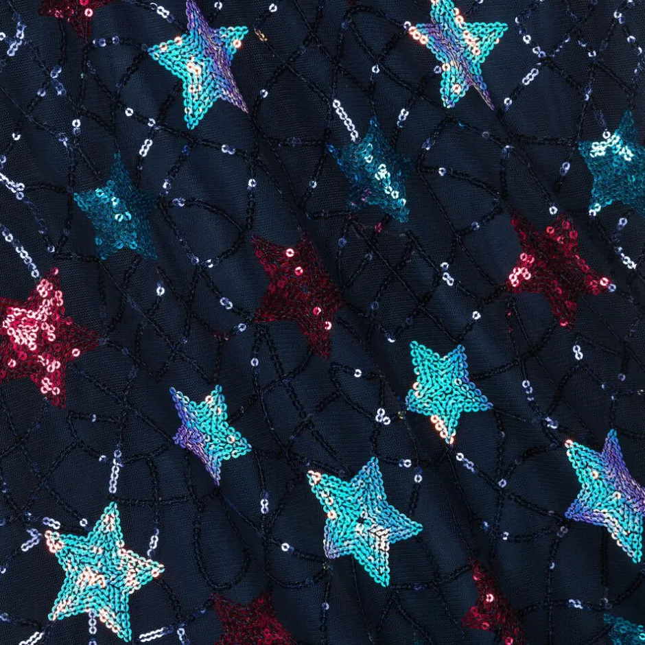 Hatley Girls Blue Sequin Star Tulle Dress Sale