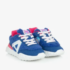 Agatha Ruiz de la Prada Girls Blue Sherpa & Faux Suede Trainers Online