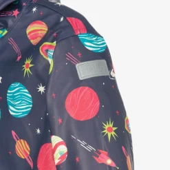 Hatley Girls Blue Space Print Raincoat New