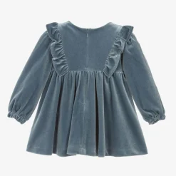 Abel amp; Lula Girls Blue Sparkly Velour Dress Discount