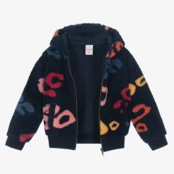 Boboli Girls Blue Teddy Fleece Jacket Hot