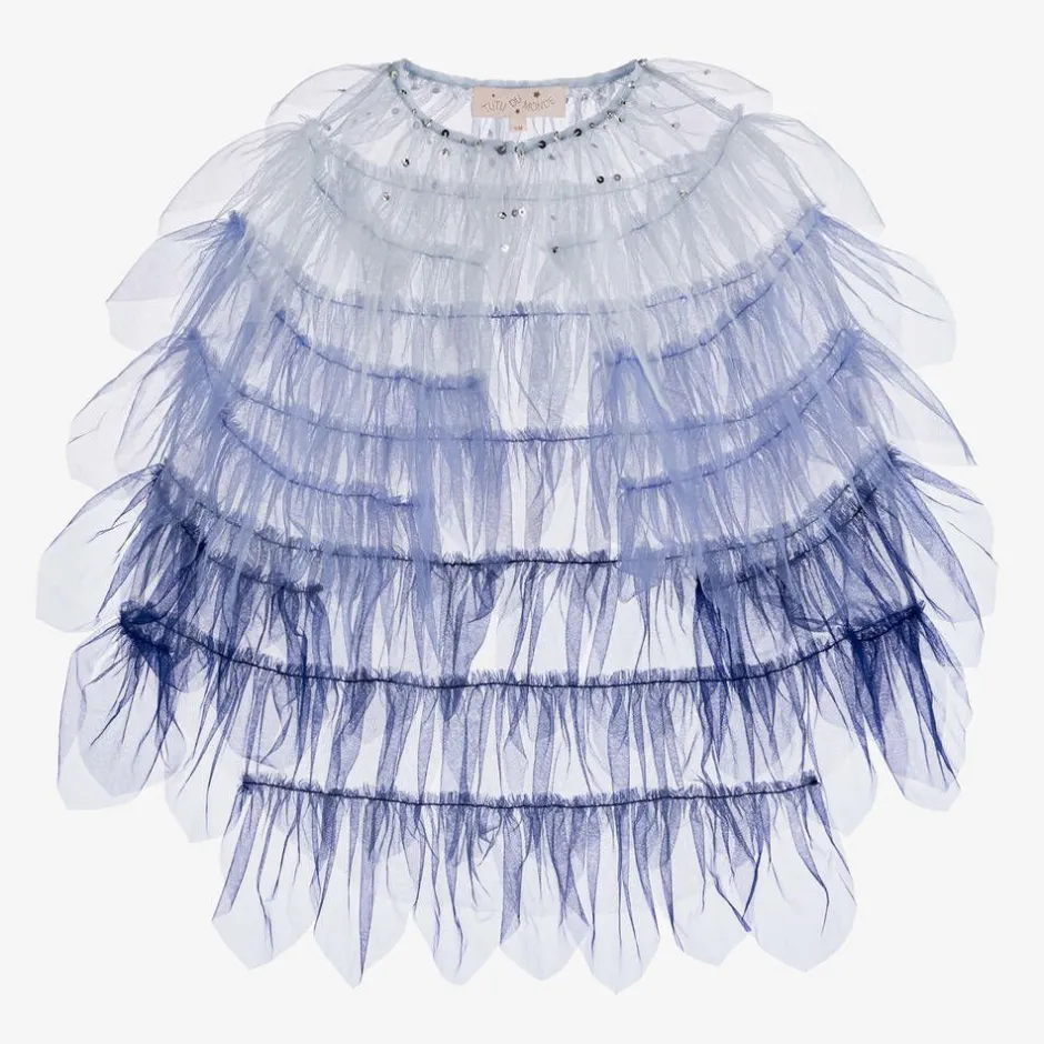 Tutu du Monde Girls Blue Tulle Cape Costume New