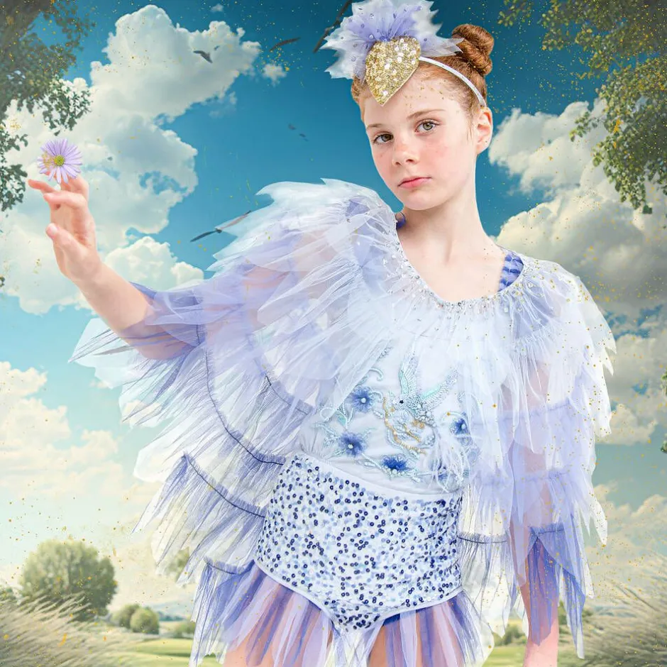 Tutu du Monde Girls Blue Tulle Cape Costume New