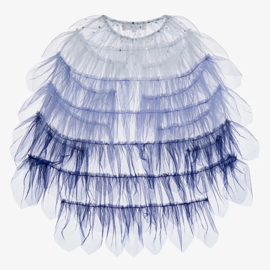 Tutu du Monde Girls Blue Tulle Cape Costume New