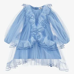 RaspberryPlum Girls Blue Tulle Ruffle Dress Online