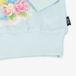 Rock Your Baby Girls Blue Unicorn Cotton Sweatshirt New