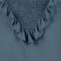 Mayoral Girls Blue Viscose Frill Blouse Online