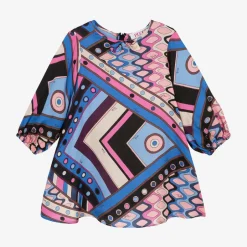 PUCCI Girls Blue Viscose Vivara Dress Hot