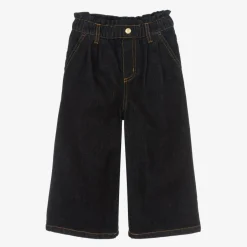 KENZO KIDS Girls Blue Wide Leg Denim Jeans Outlet