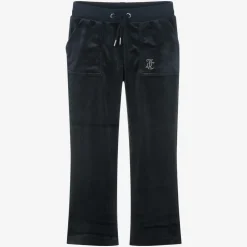 Juicy Couture Girls Blue Wide Leg Velour Joggers Clearance