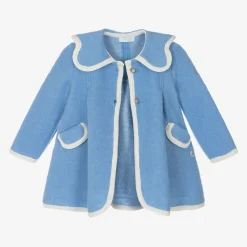 Foque Girls Blue Wool Coat Online