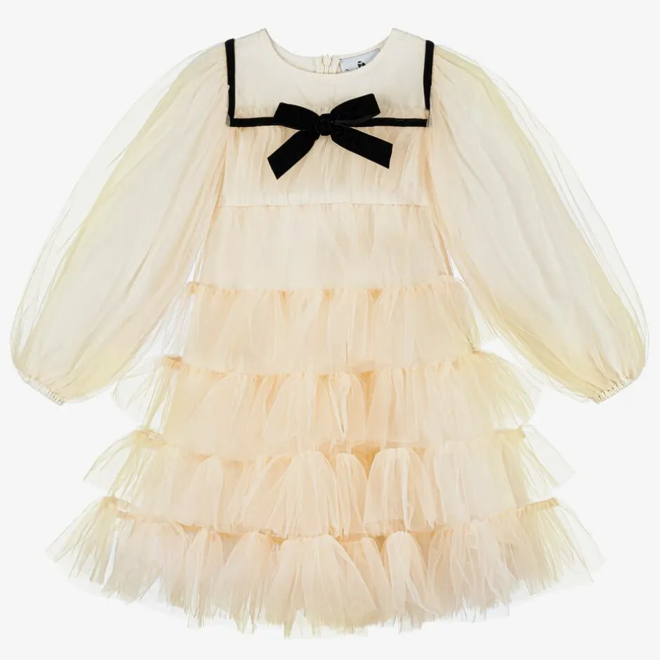 RaspberryPlum Girls Blush Ivory Tulle Dress New