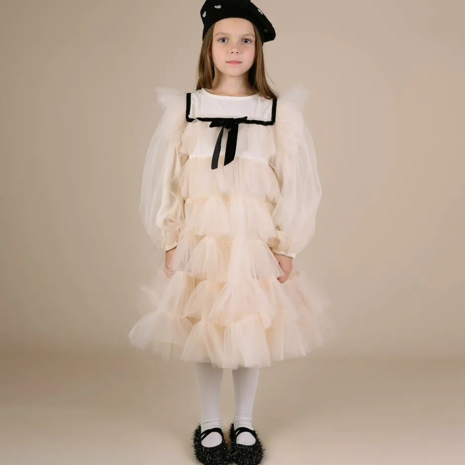 RaspberryPlum Girls Blush Ivory Tulle Dress New
