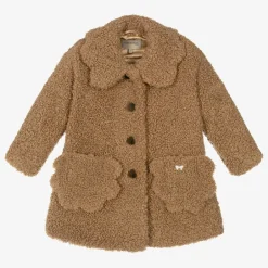 Hucklebones London Girls Brown Bouclé Coat New