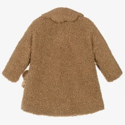 Hucklebones London Girls Brown Bouclé Coat New