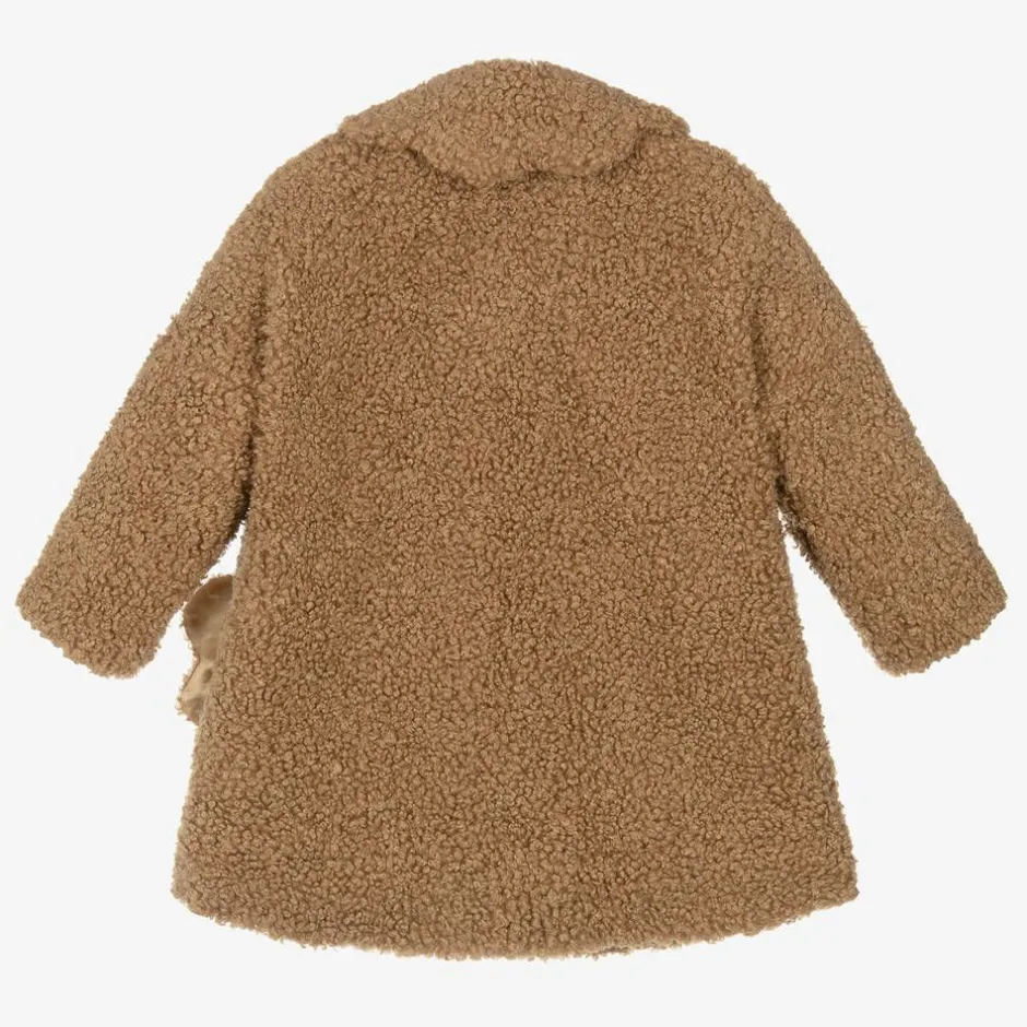 Hucklebones London Girls Brown Bouclé Coat New