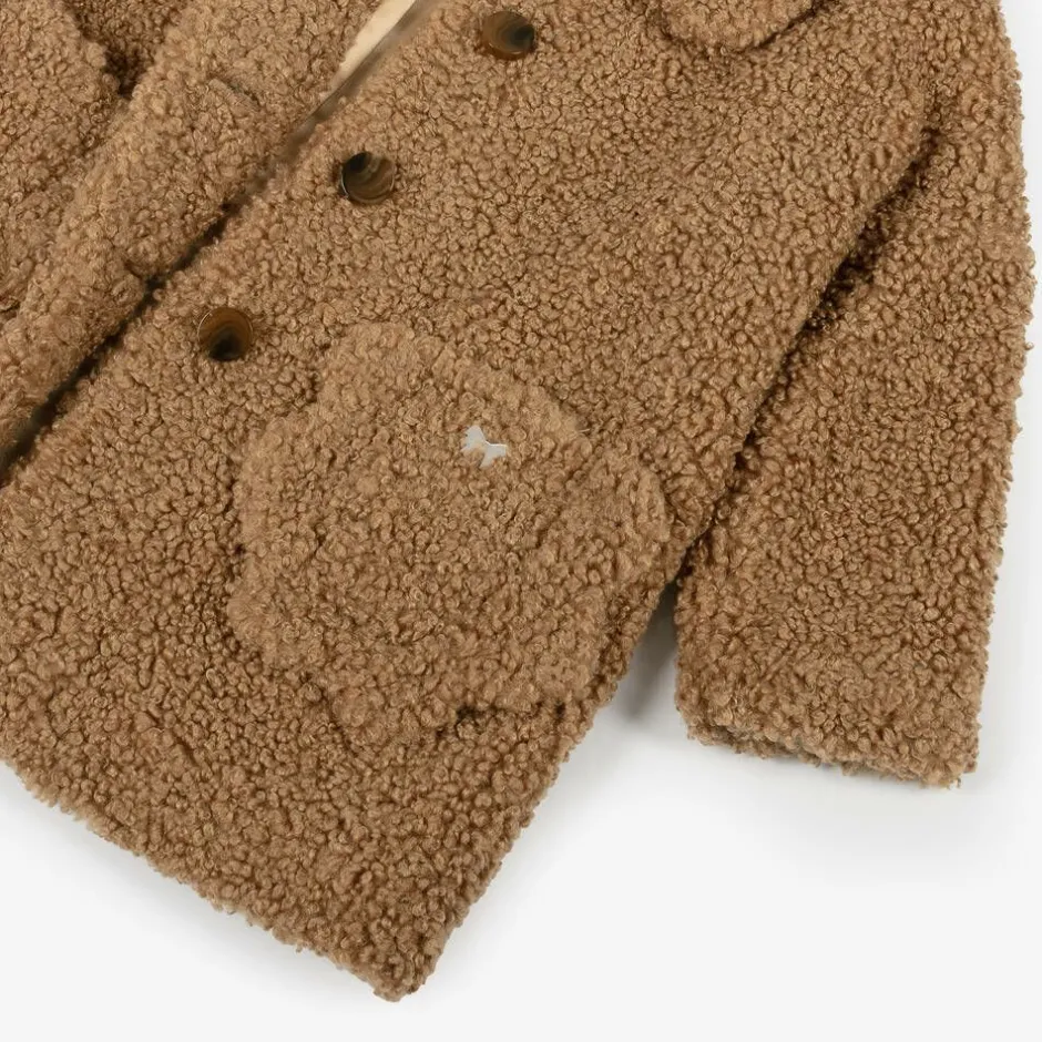 Hucklebones London Girls Brown Bouclé Coat New