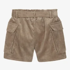 Elsy Girls Brown Corduroy Shorts