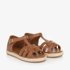 Age of Innocence Girls Brown Leather Sandals Best
