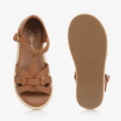Age of Innocence Girls Brown Leather Sandals Best