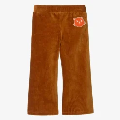 Mini Rodini Girls Brown Velour Corduroy Trousers Hot