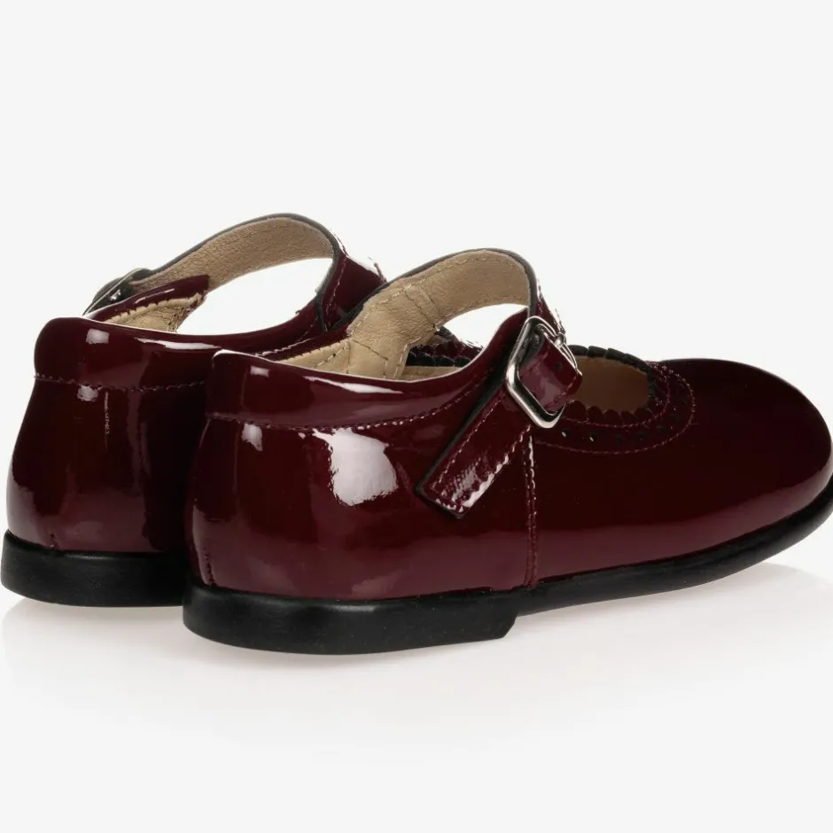 Early Days Girls Burgundy Leather Shoes Best