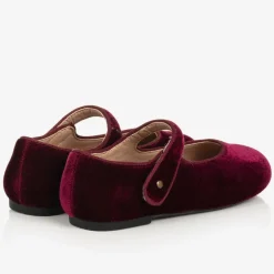 Old Soles Girls Burgundy Red Velvet Shoes Discount