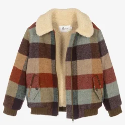 Bonpoint Girls Checked Wool Jacket Sale