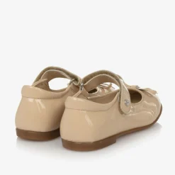 Naturino Girls Cream Leather Ballerina Pumps Clearance