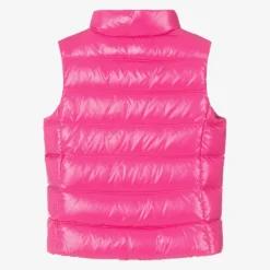 Moncler Enfant Girls Fuchsia Pink Ghany Down Padded Gilet