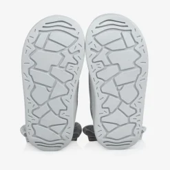 Monnalisa Girls Glittery Silver Quilted Boots Clearance