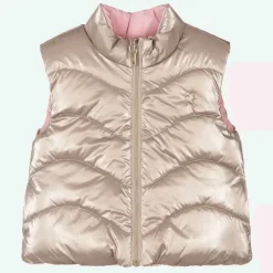 Mayoral Girls Gold & Pink Reversible Gilet Clearance