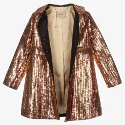 Gucci Girls Gold & Pink Sequin Coat Discount