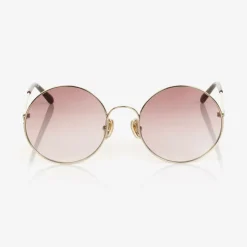 Chloé Girls Gold & Brown Round Sunglasses Discount